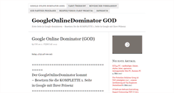 Desktop Screenshot of googleonlinedominator.com