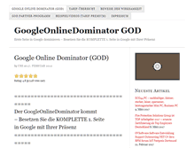Tablet Screenshot of googleonlinedominator.com